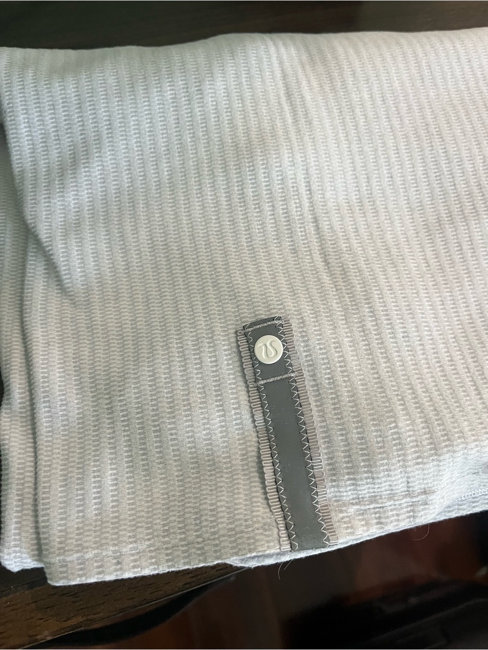 Lululemon White Waffle Knit vinyasa Scarf w